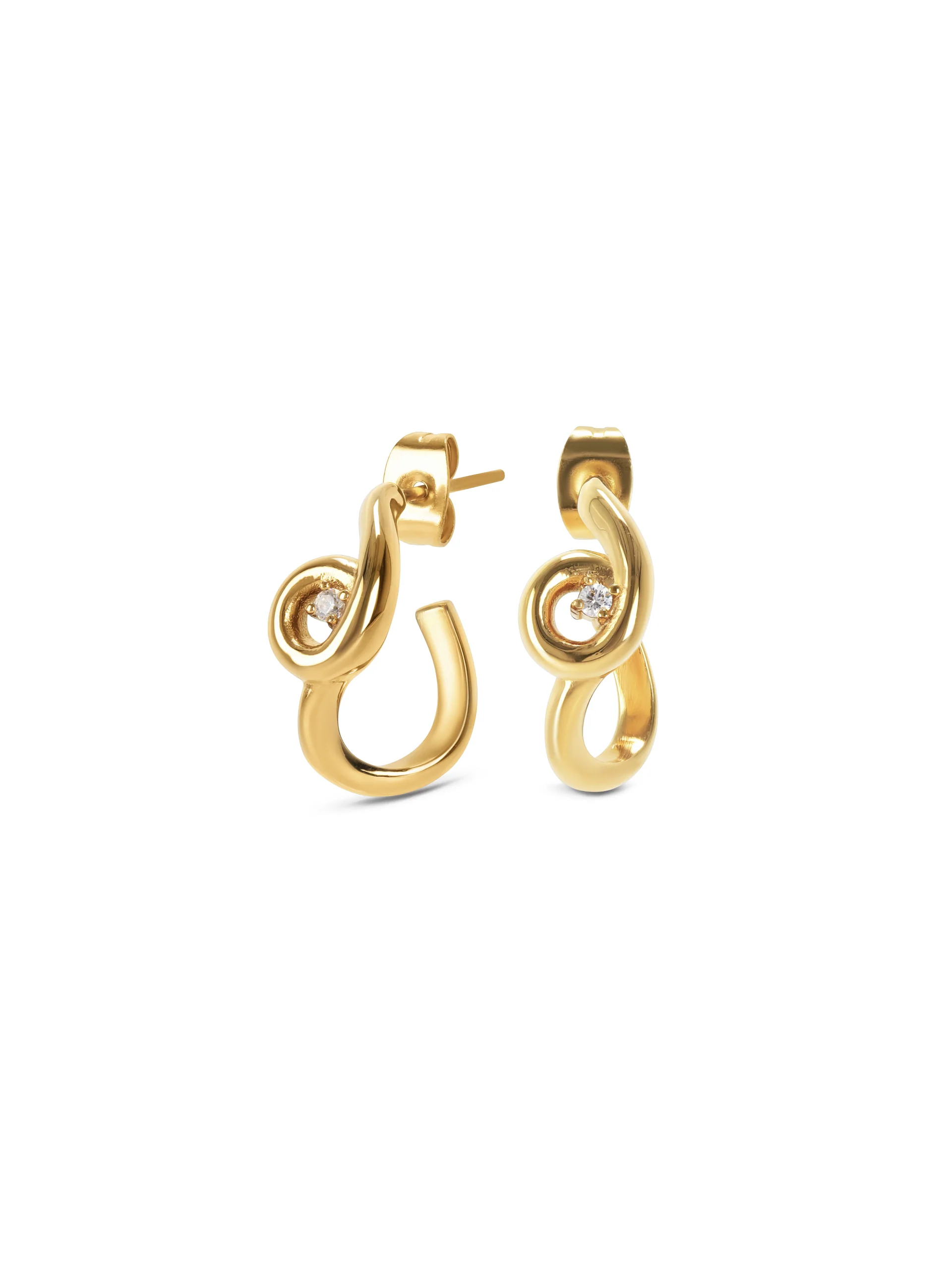 Brincos One Infinity Twisted Gold - Image 4
