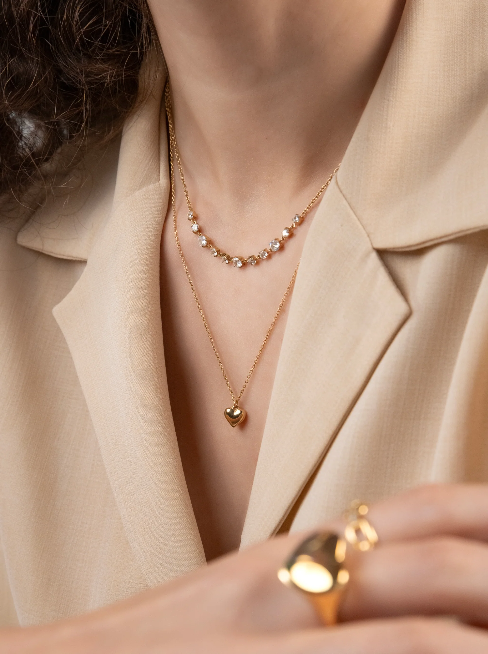 Colar One Neckmess Heart Gold - Image 2
