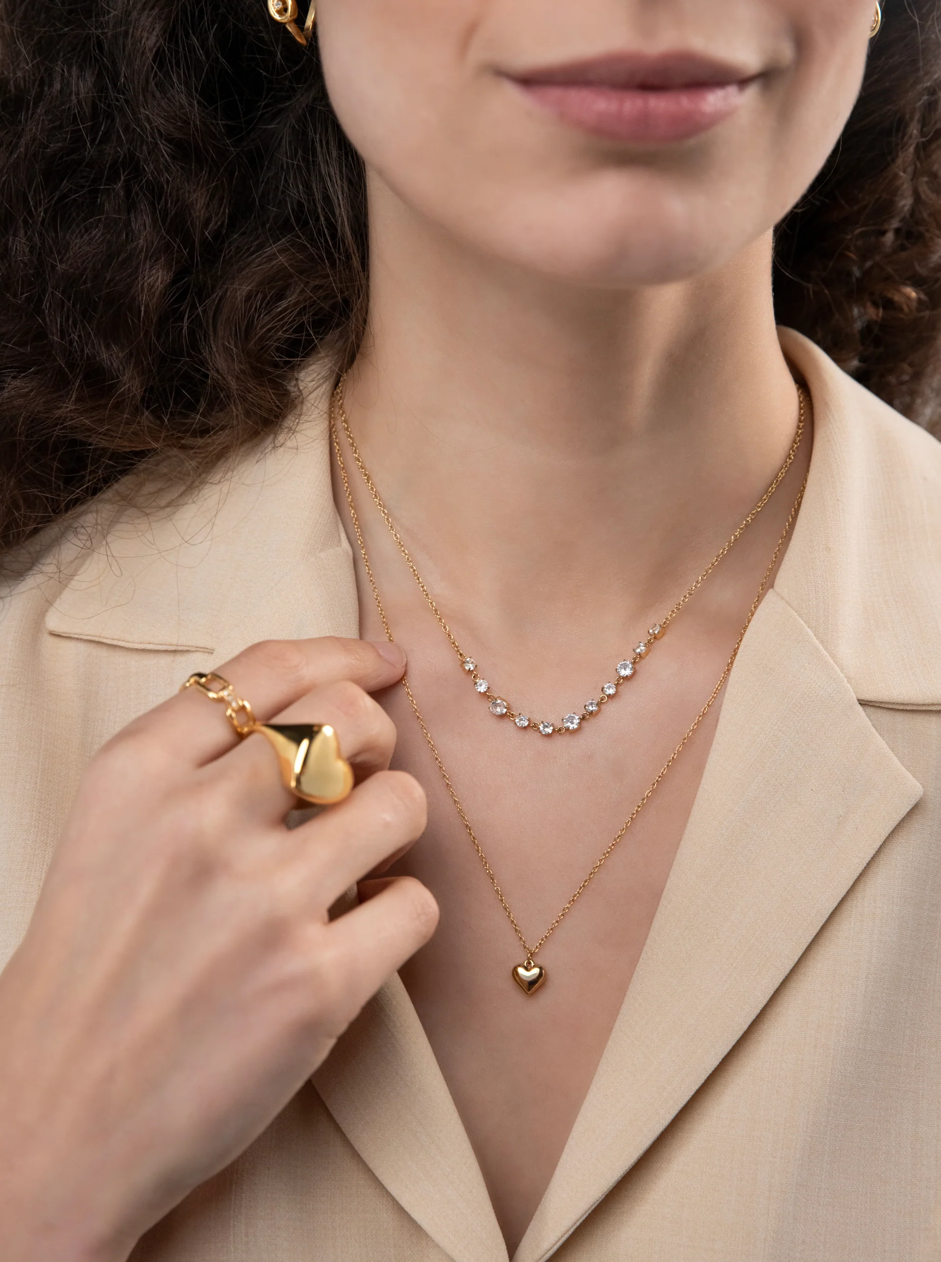 Colar One Neckmess Heart Gold - Image 3