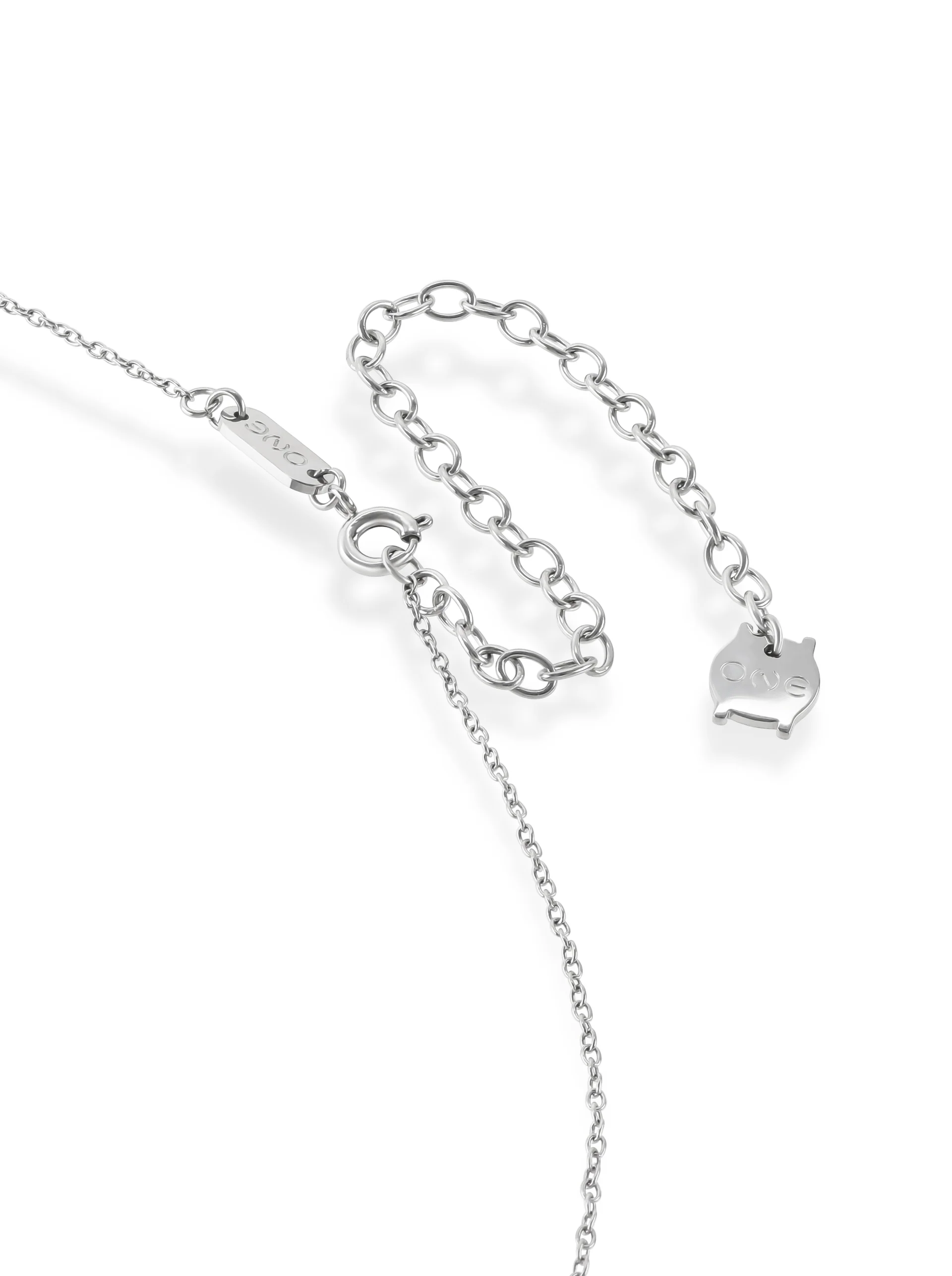 Colar One Neckmess Heart Big Silver - Image 6