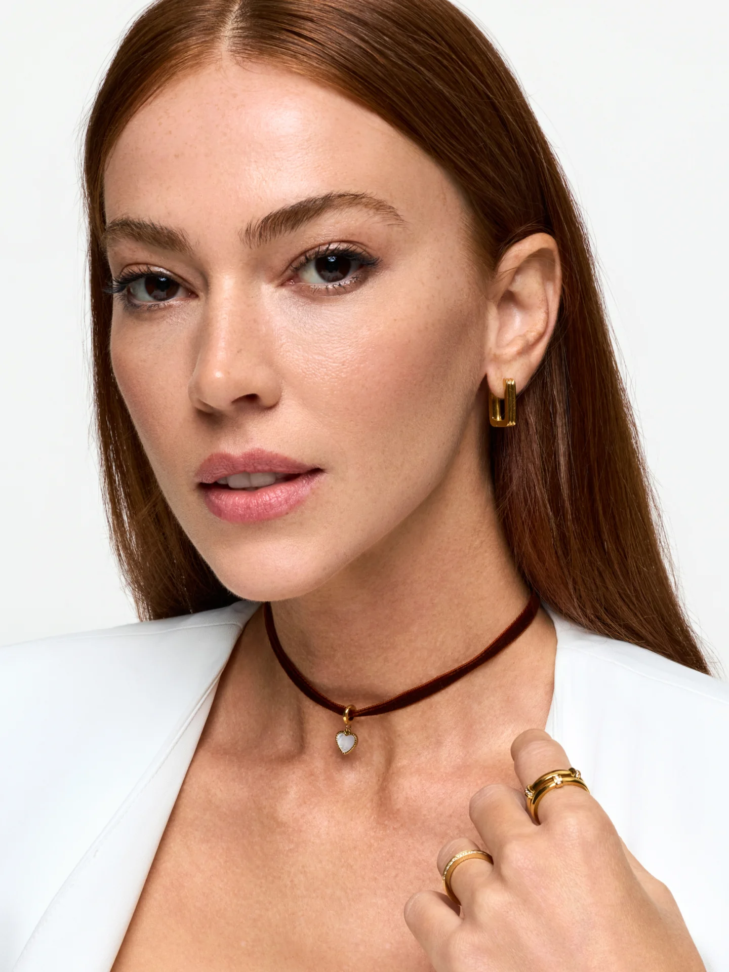 Colar One Neckmess Velvet Love Brown - Image 2