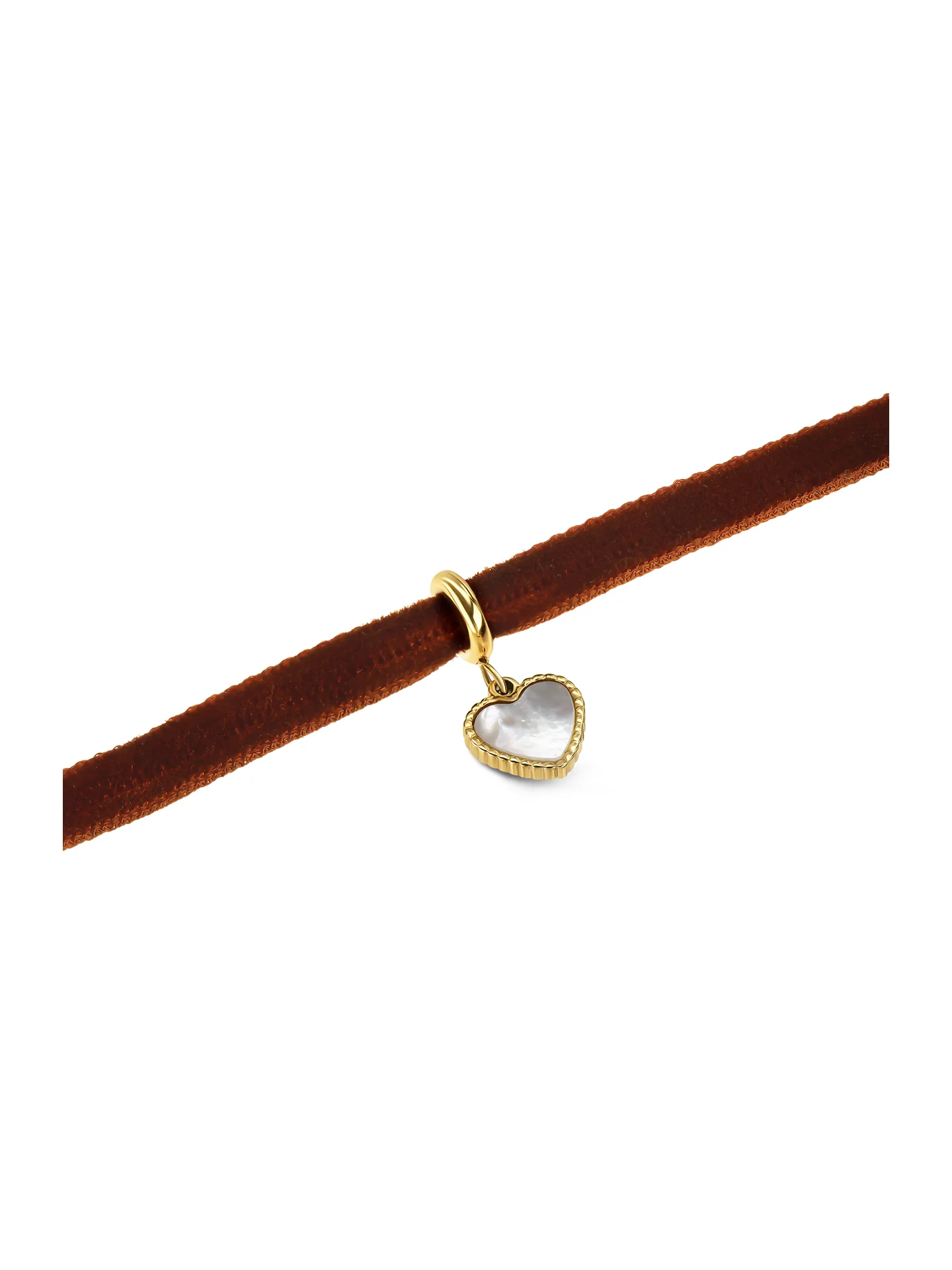 Colar One Neckmess Velvet Love Brown - Image 3