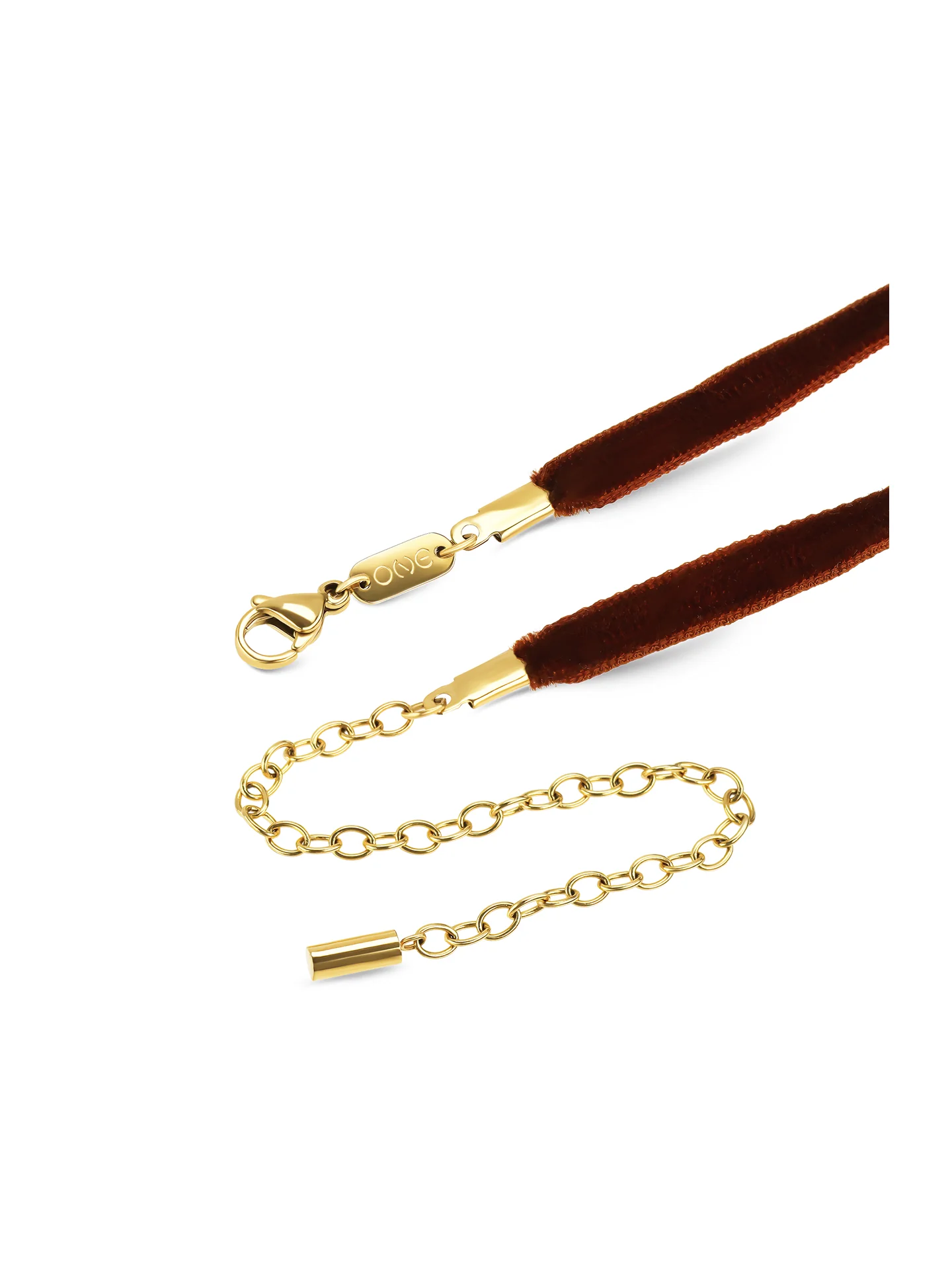 Colar One Neckmess Velvet Love Brown - Image 4