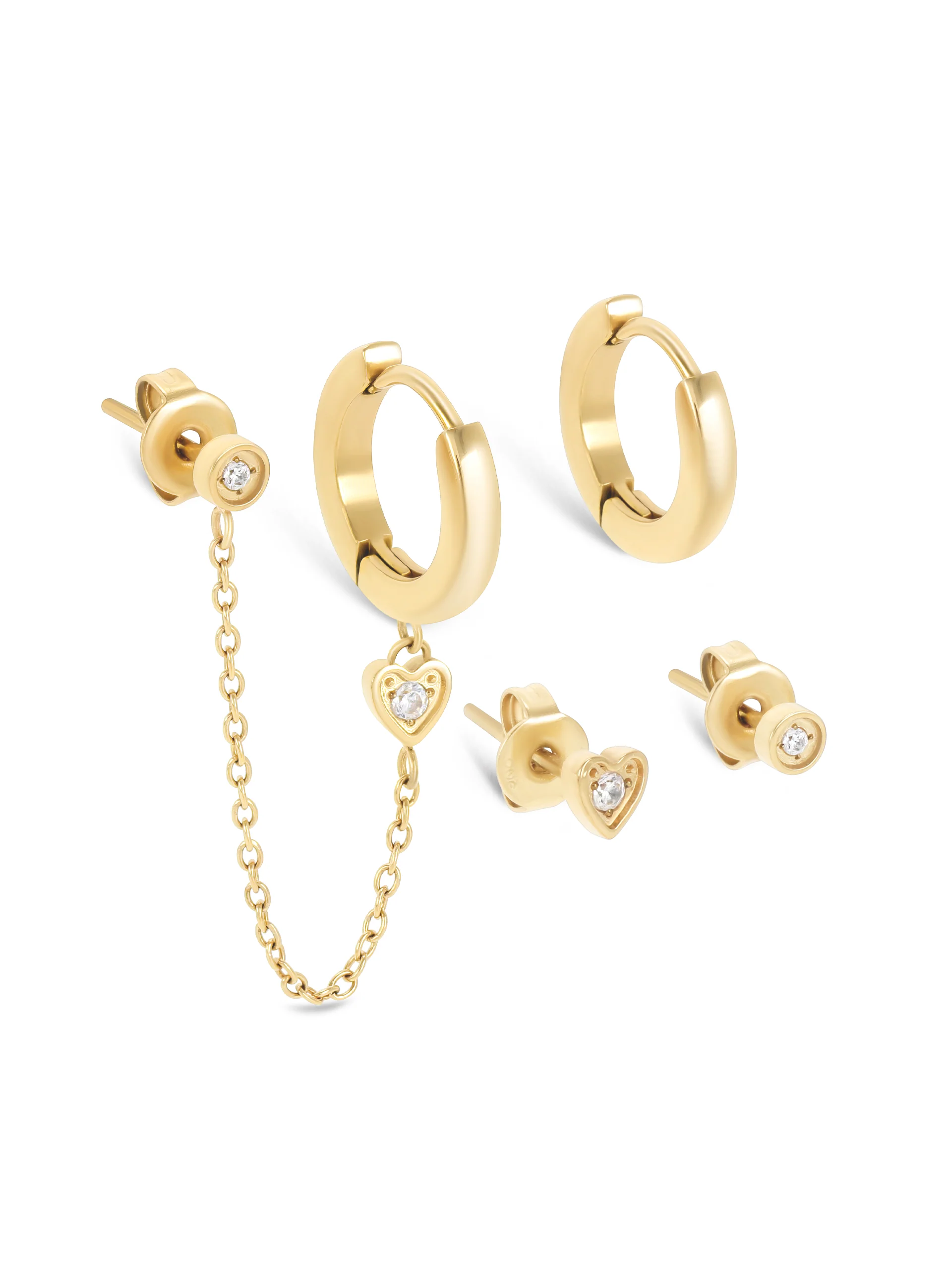 Set de Brincos One Golden Four