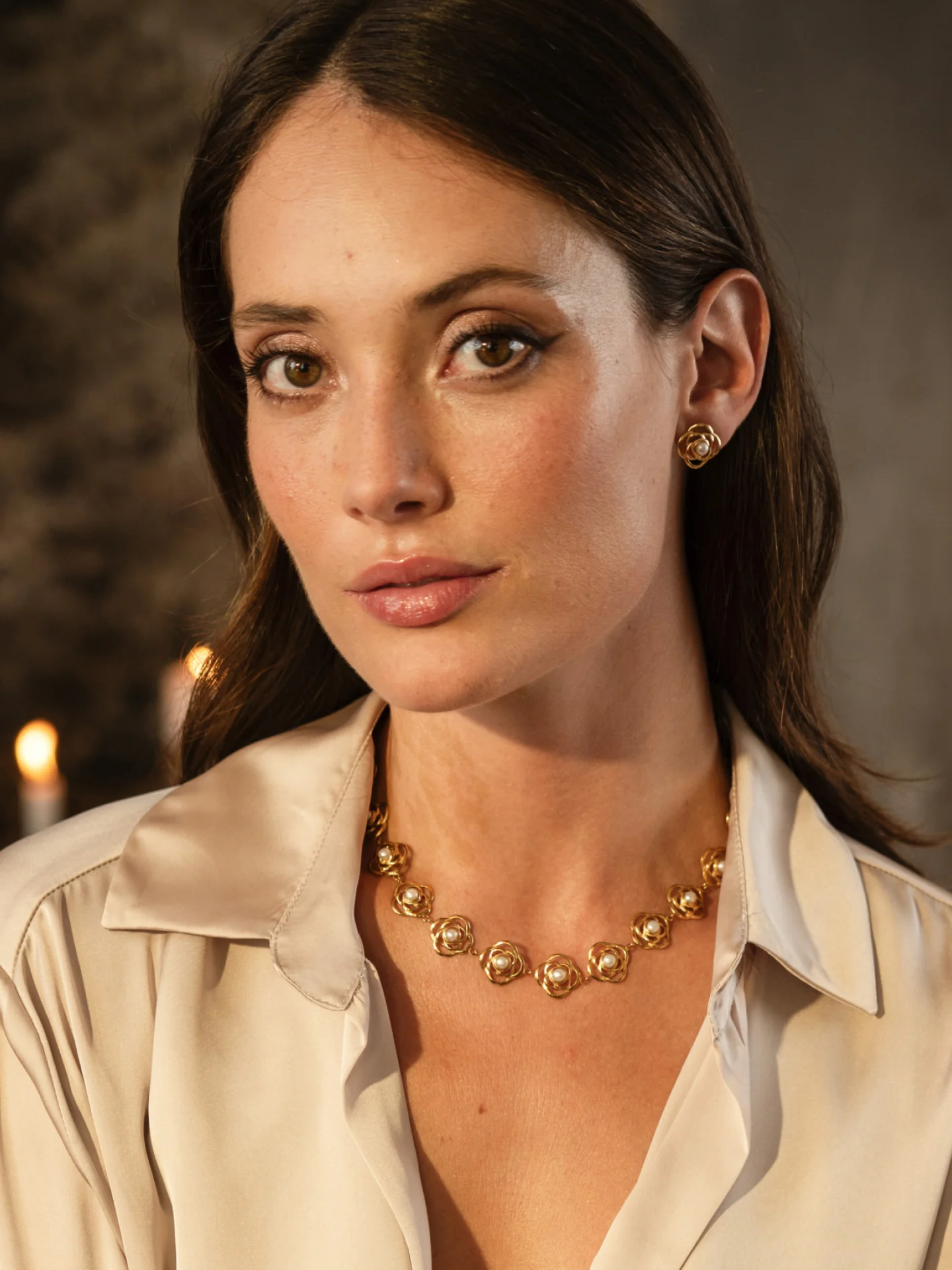 Set Colar & Brincos One Rose Pearl - Image 2