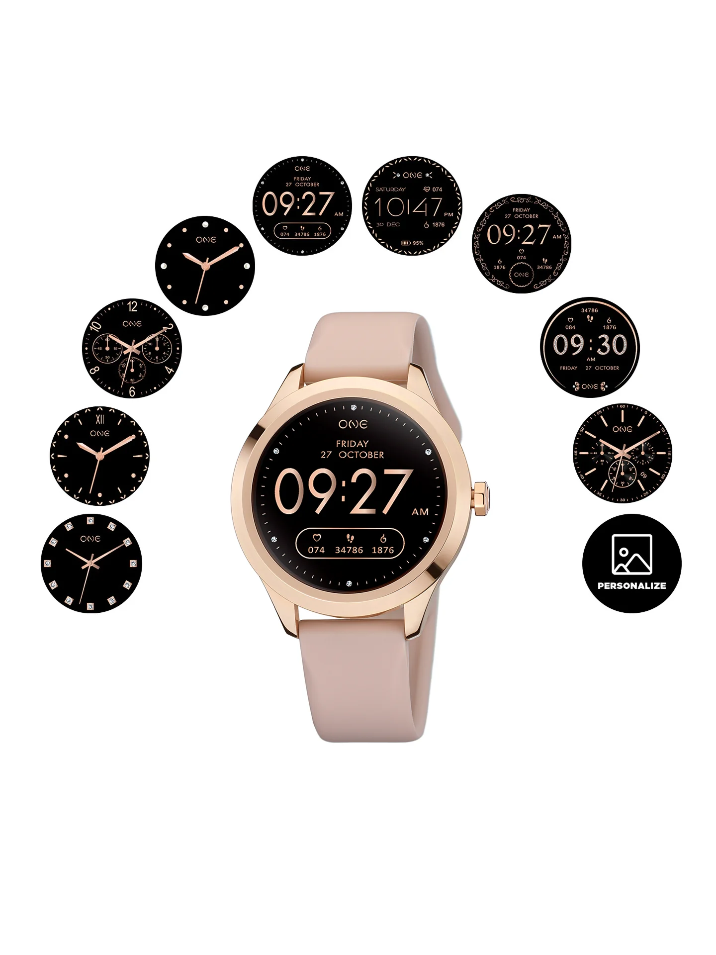 Smartwatch One Mini Rosegold Silicone - Image 3