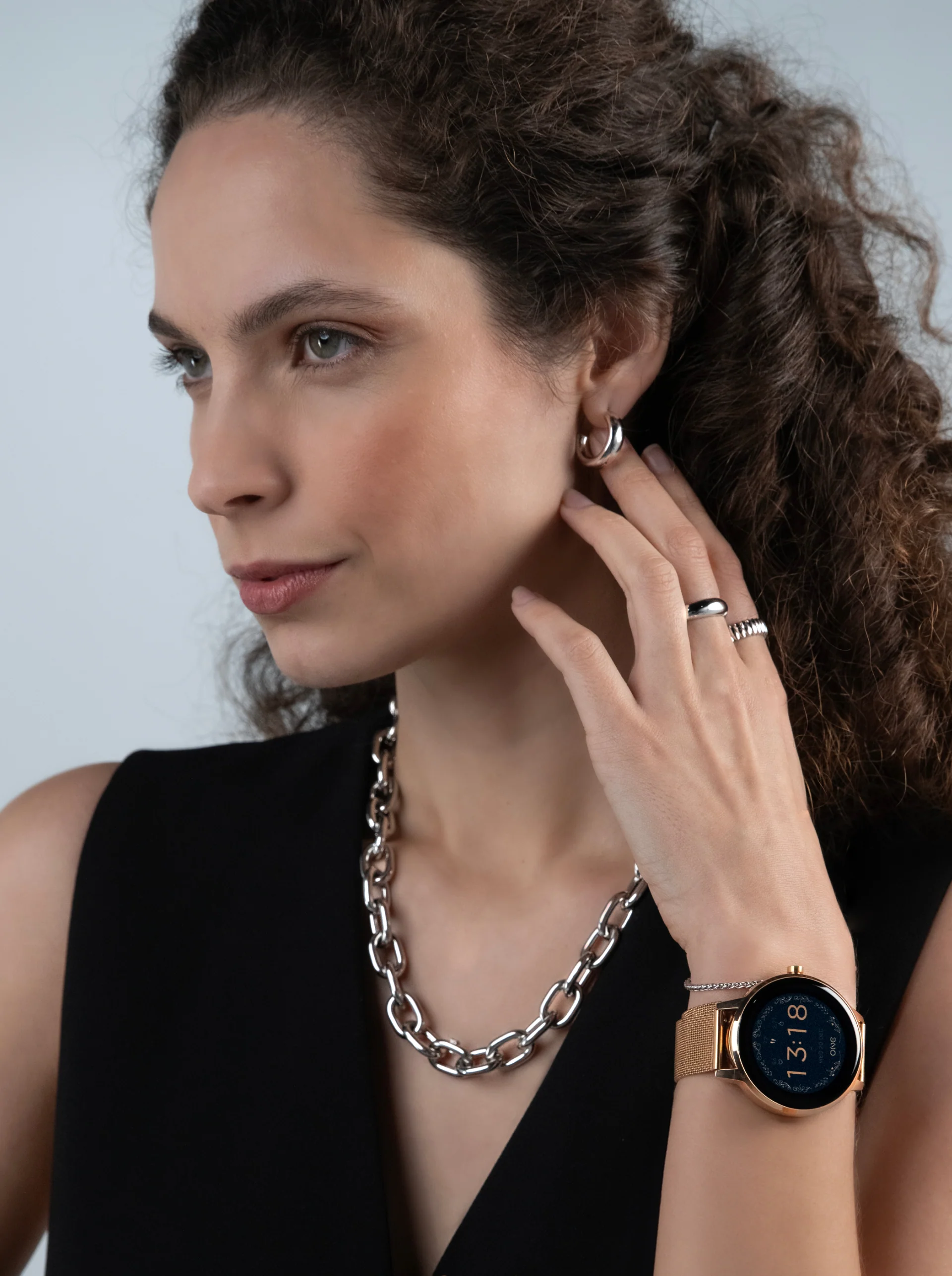 Smartwatch One QueenCall Rosegold Mesh - Image 2