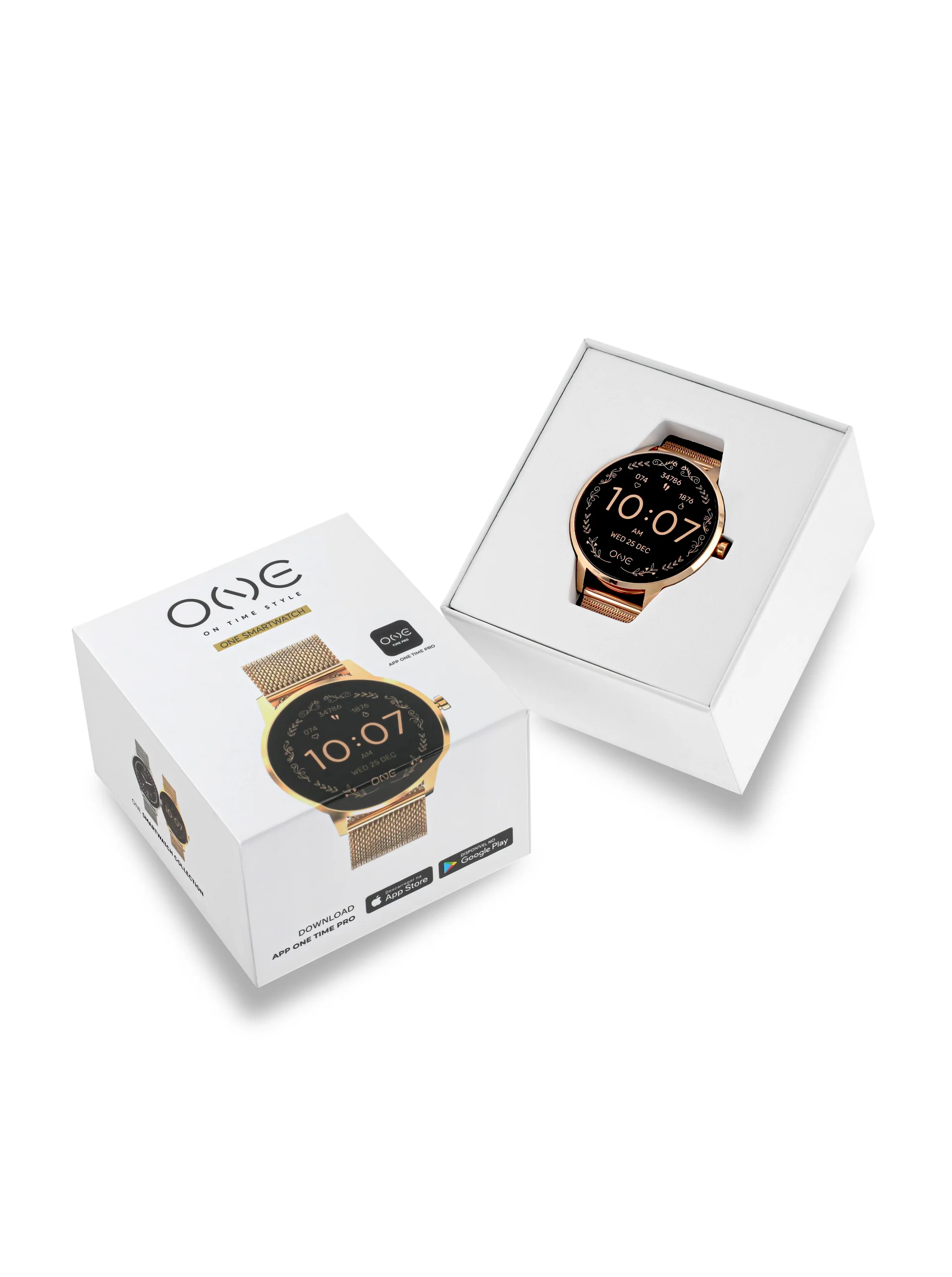 Smartwatch One QueenCall Rosegold Mesh - Image 8