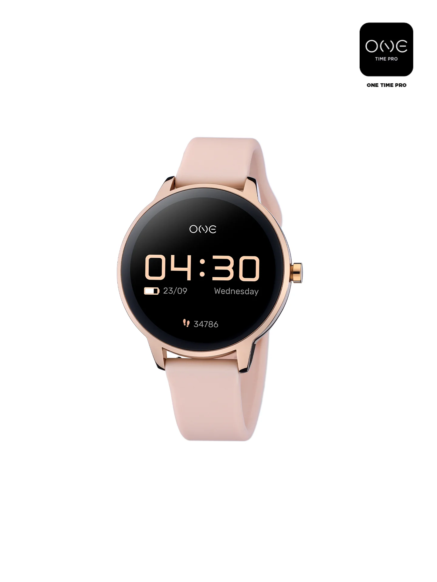 Smartwatch One QueenCall Rosegold Silicone - Image 5