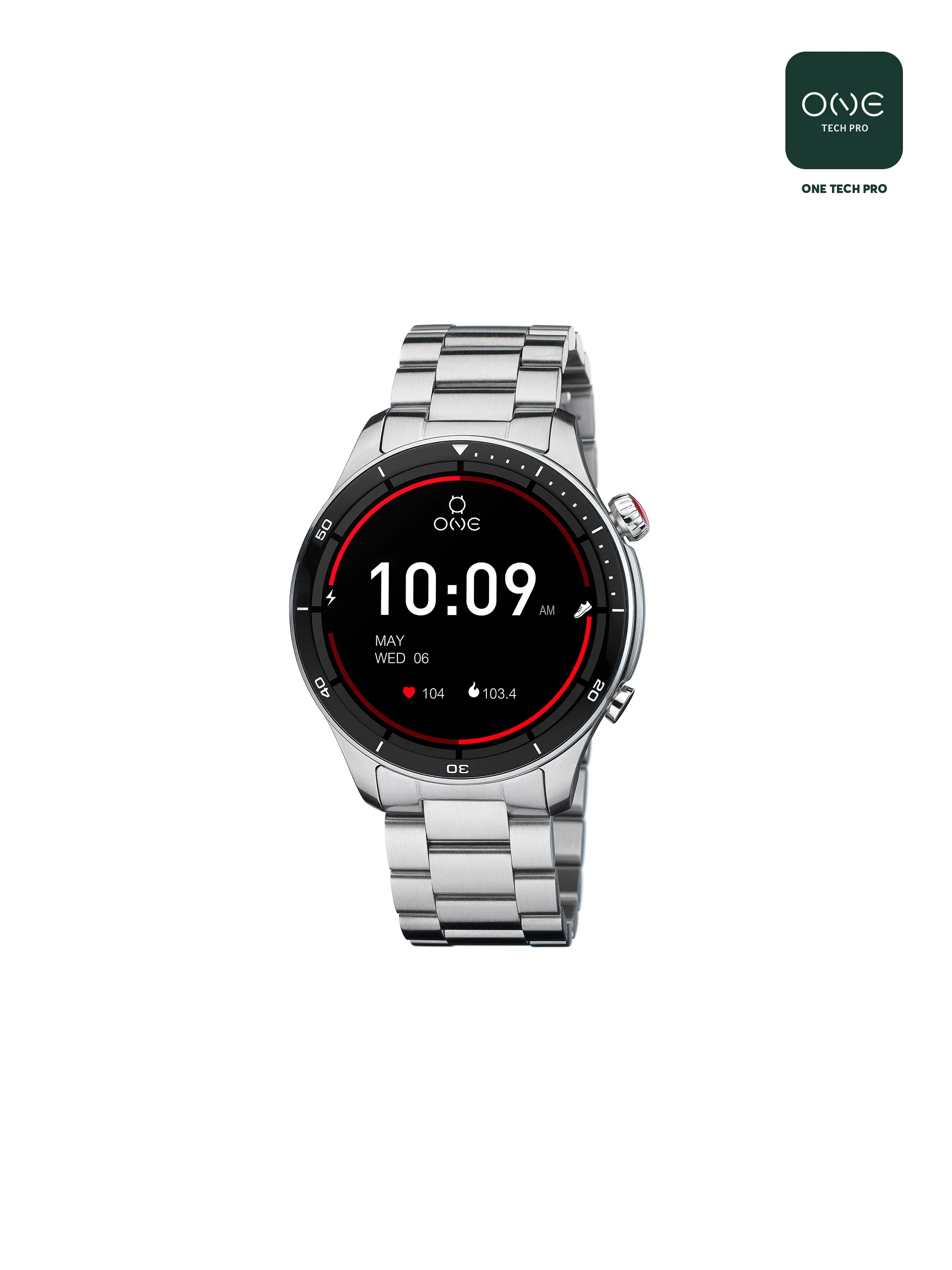 Smartwatch One Men Alphacall Silver Links - Image 7