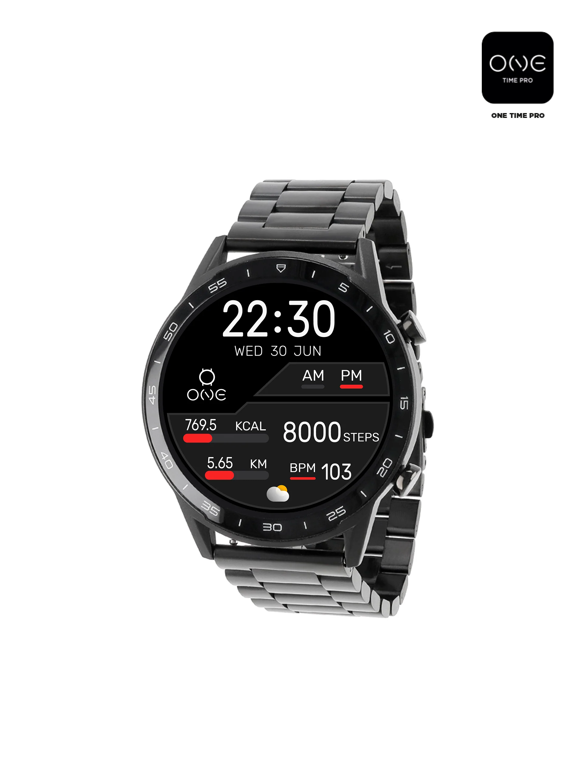 Smartwatch One Men Forceful Black Links - Image 5