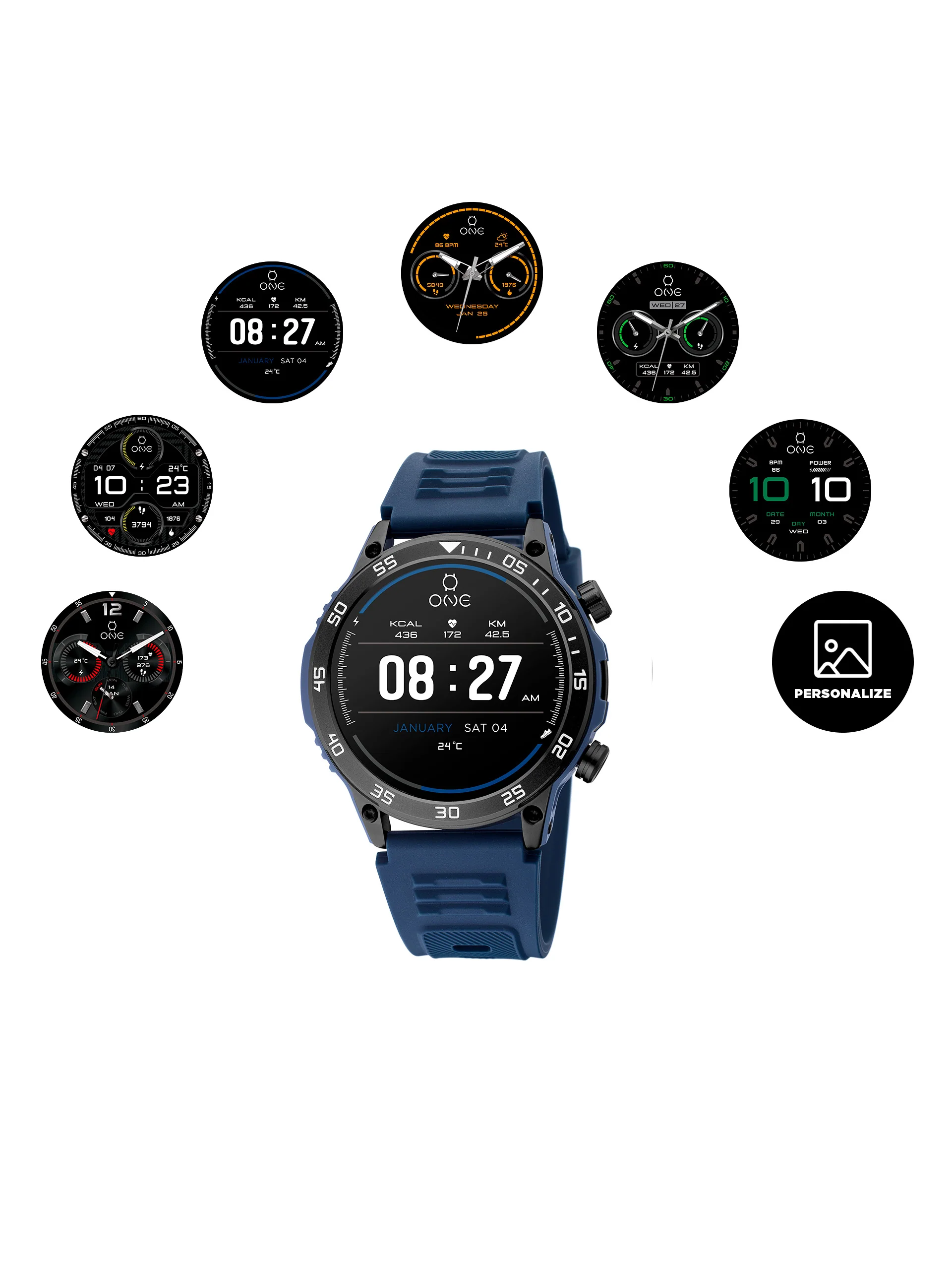 Smartwatch One Men SportyCall Blue - Image 4