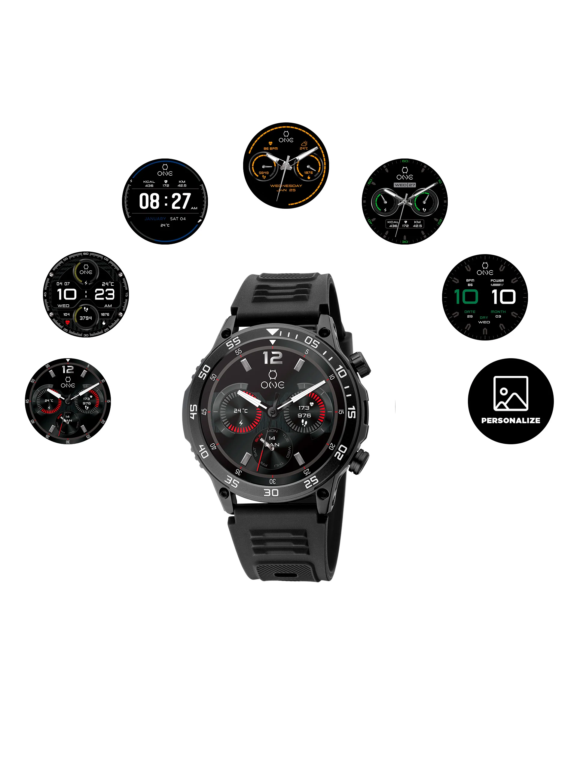 Smartwatch One Men SportyCall Black - Image 4
