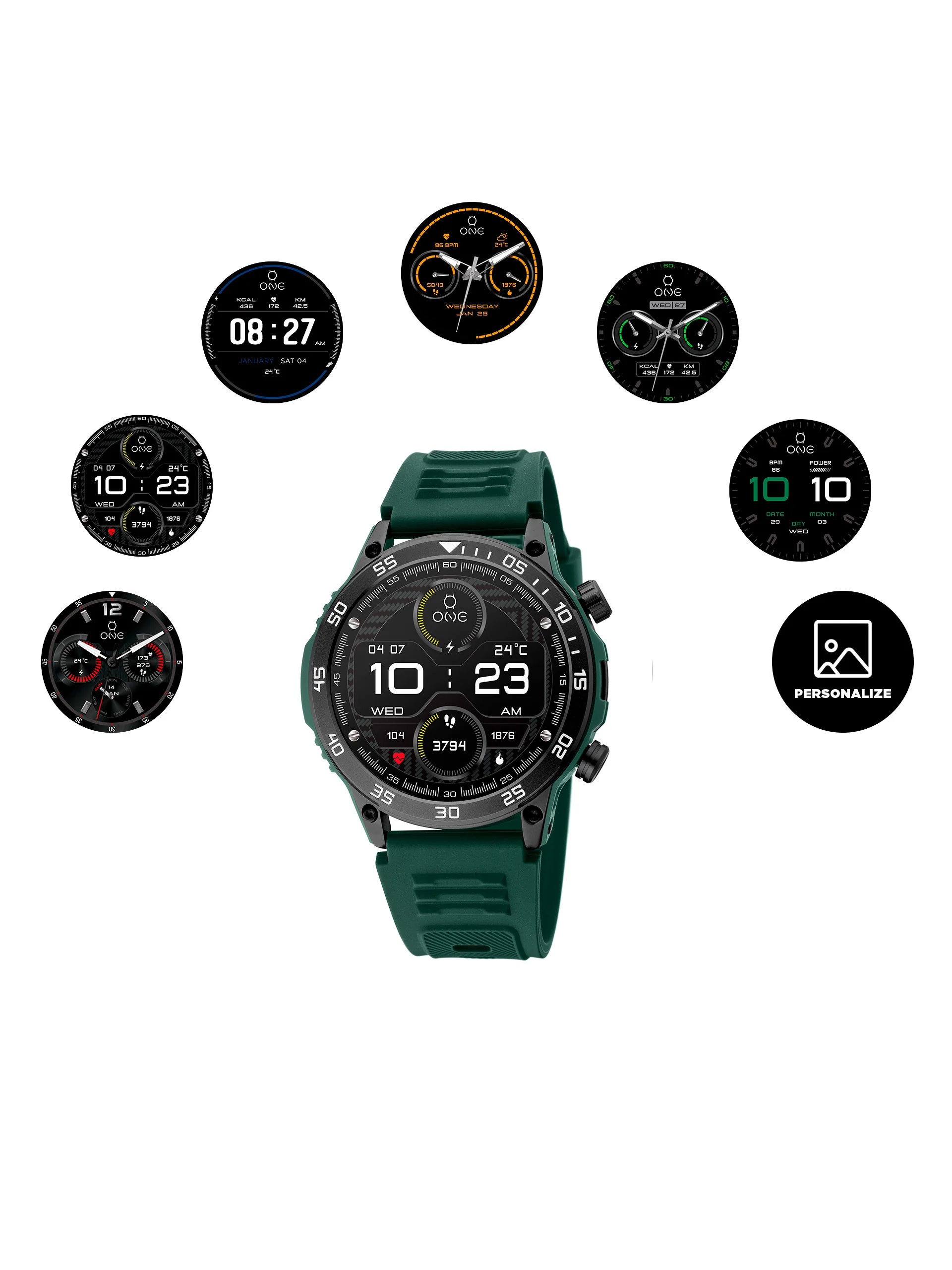 Smartwatch One Men SportyCall Green - Image 4