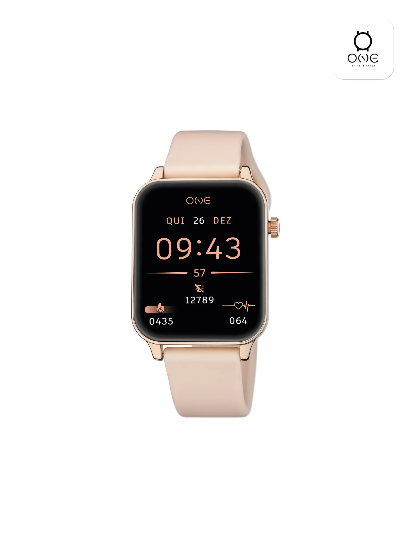 Smartwatch One Frame Rosegold Silicone - Image 7