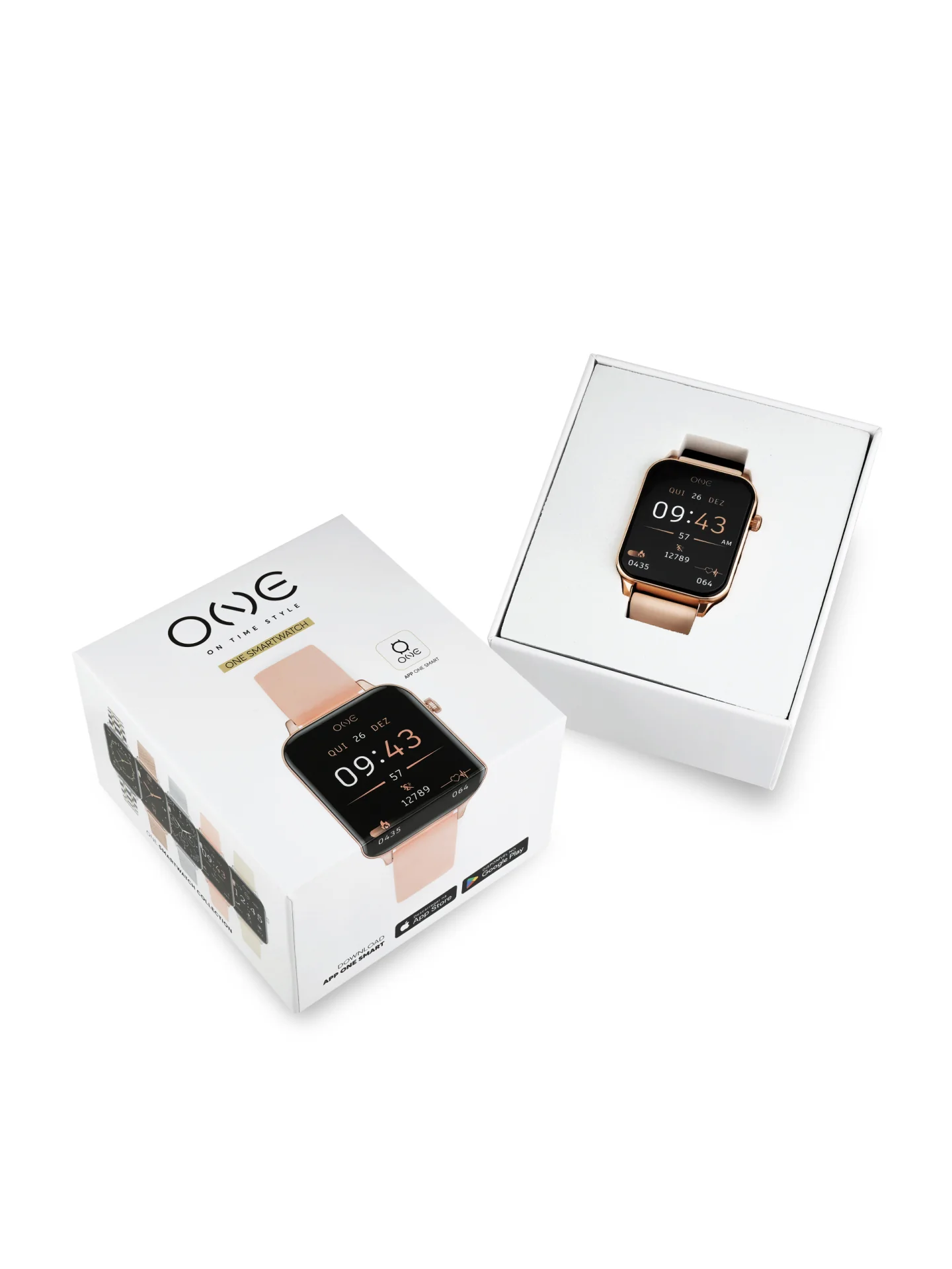Smartwatch One Frame Rosegold Silicone - Image 8