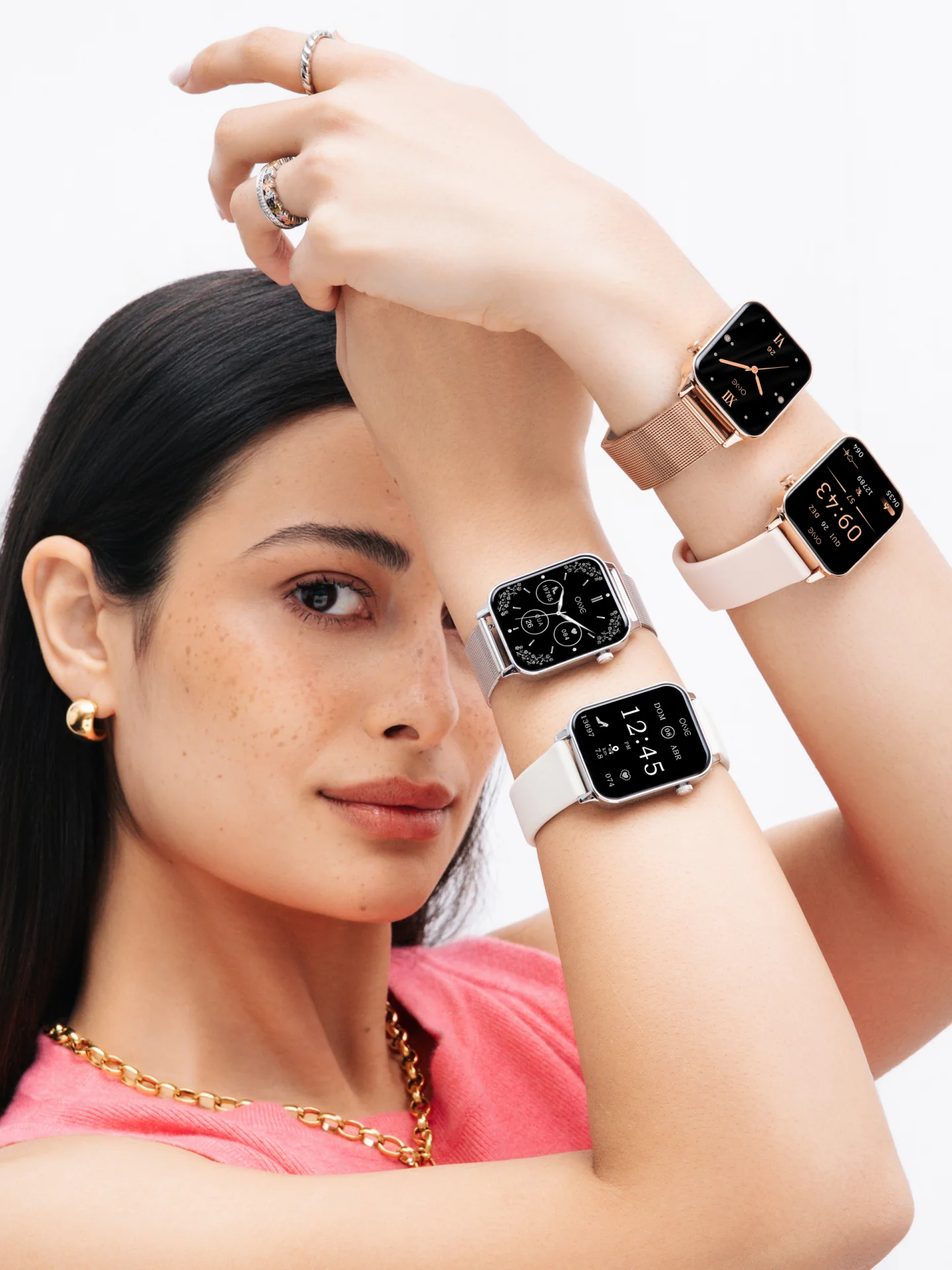 Smartwatch One Frame Beige Silicone - Image 3