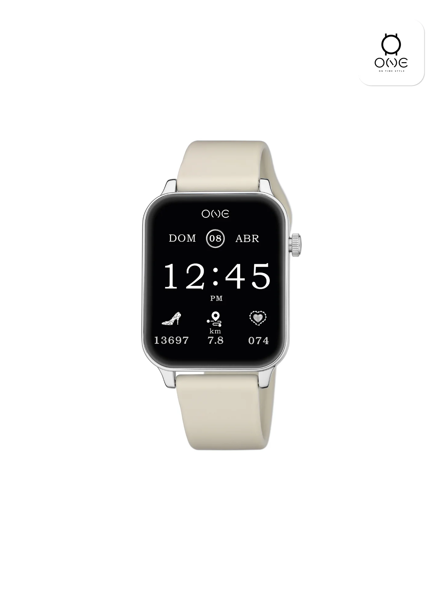 Smartwatch One Frame Beige Silicone - Image 8