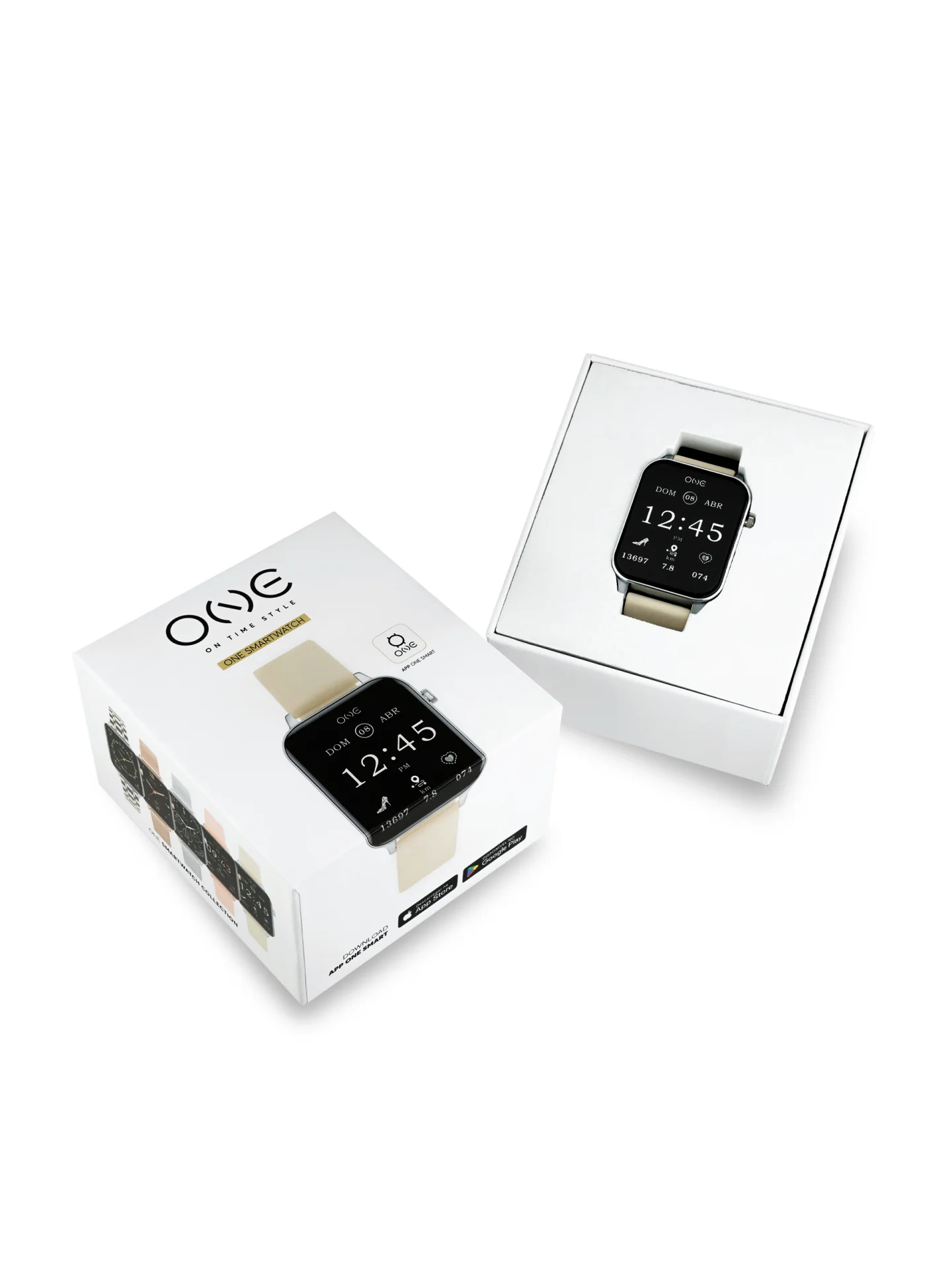 Smartwatch One Frame Beige Silicone - Image 9