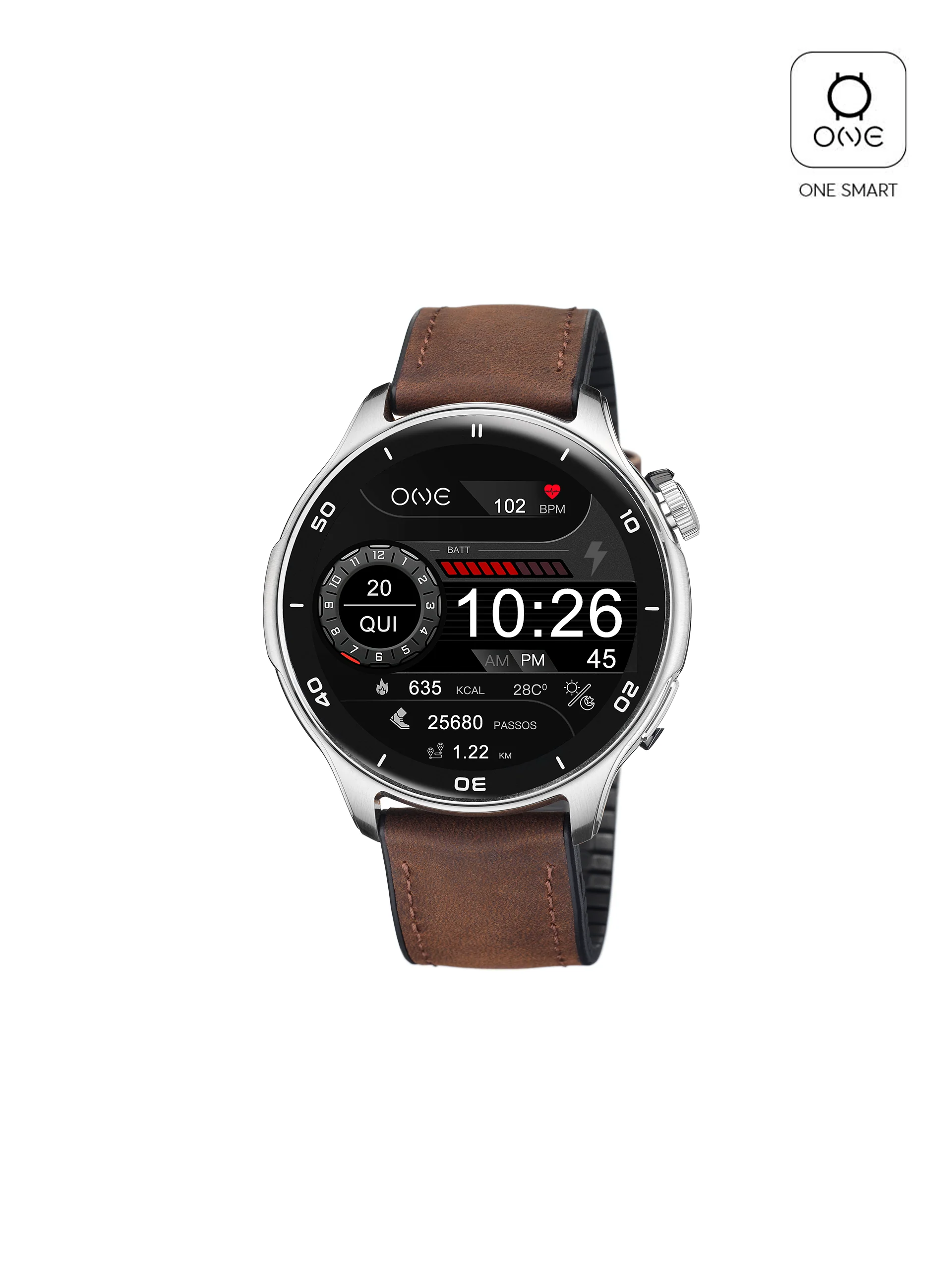 Smartwatch One Men Explorer GPS Brown - Image 5