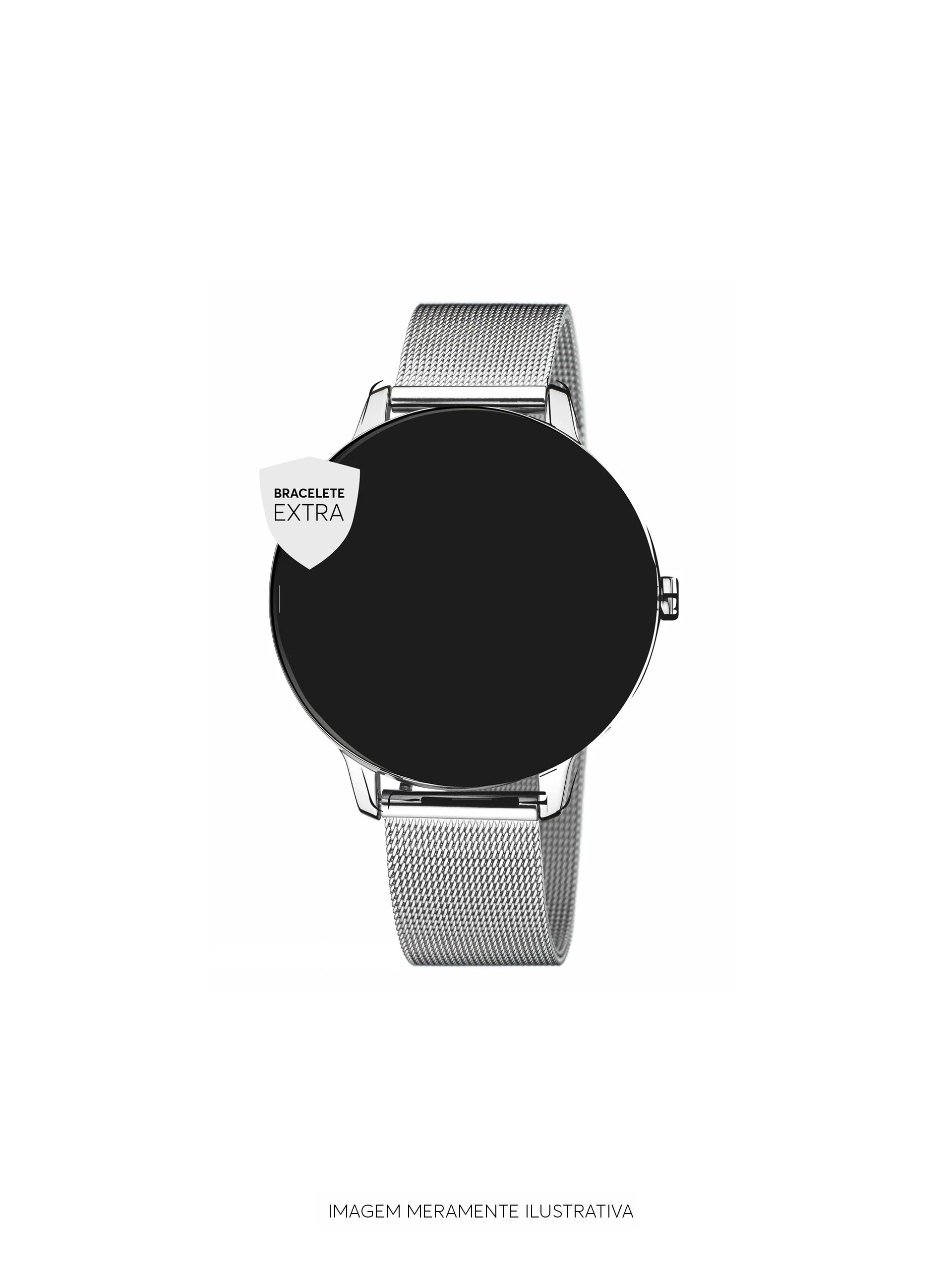 Bracelete Mesh Smartwatch One Prateado - Image 2